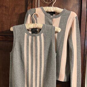 J CREW COLLECTION CASHMERE TWIN SET SIZE L